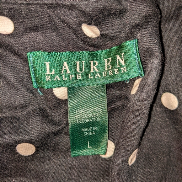 Lauren Ralph Lauren Sleepwear PJ Top Size L - Picture 3 of 5